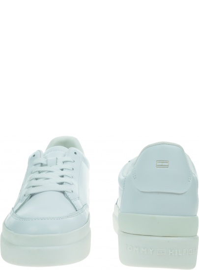 Sneakersy TOMMY HILFIGER Th Signature Leather Sneaker FW0FW06665 White YBR