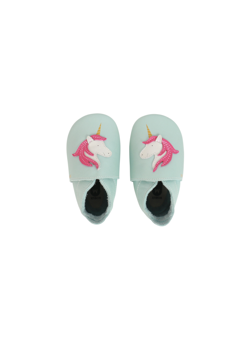 Skórzane Kapcie BOBUX Soft Sole 1000-122-51 Stardust Aqua Shimmer