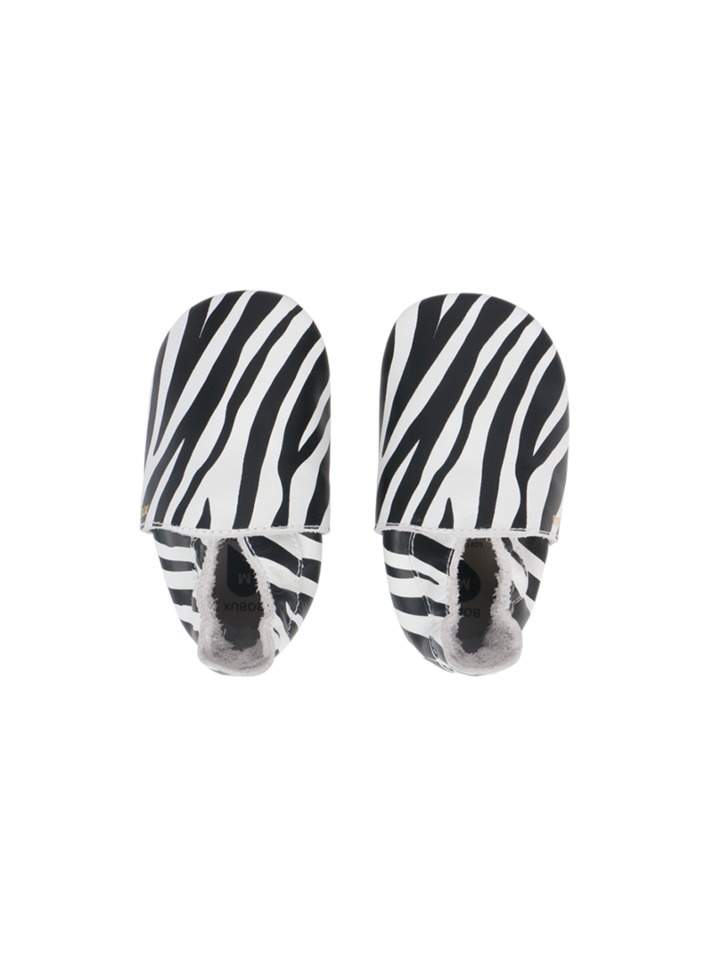 BOBUX 1000-075-02 Zebra Print White Soft Sole