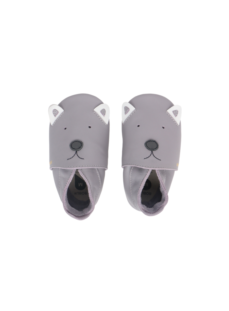 Skórzane Kapcie BOBUX 1000-083-39 Woof Gull Grey Soft Sole