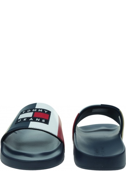 Klapki Męskie TOMMY JEANS Block Archive Poolslide EM0EM01048 Black BDS