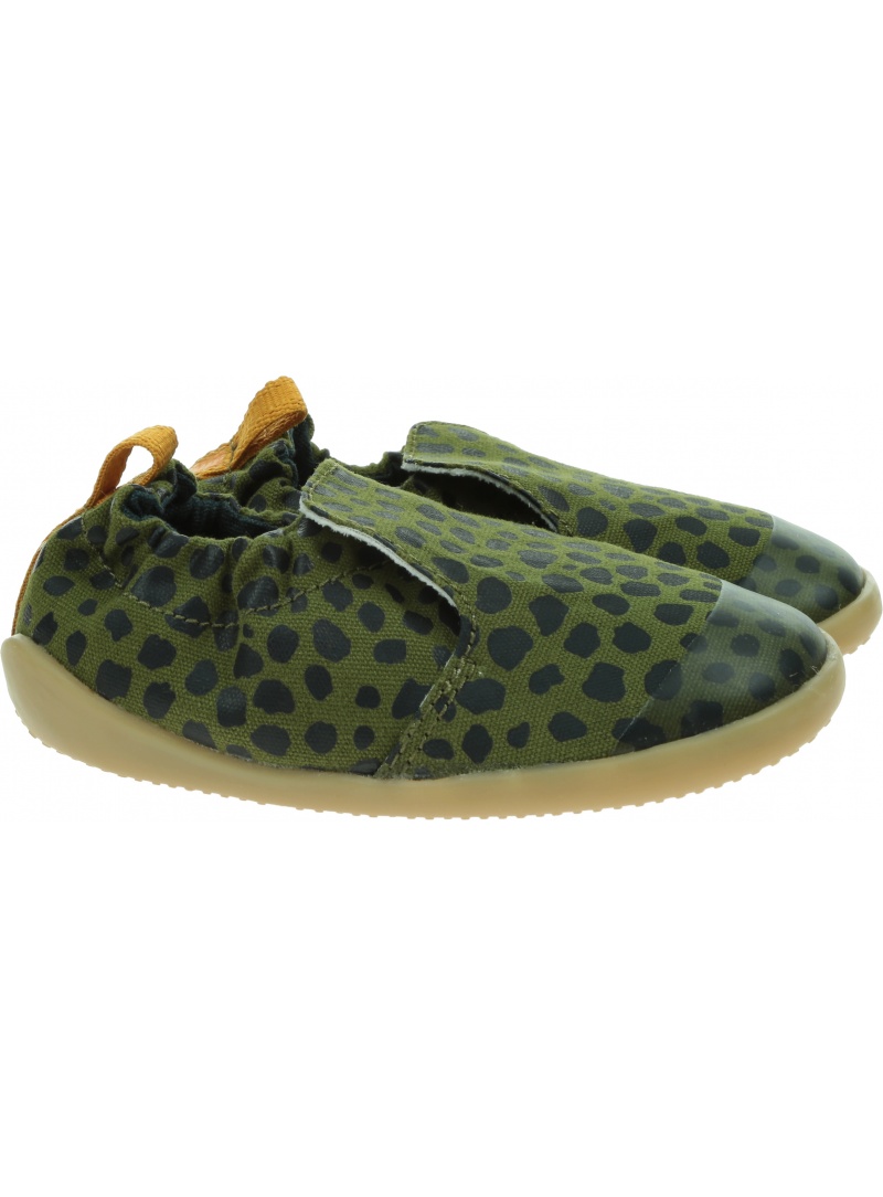 Ultralekkie Kapcie BOBUX Indoor Indie Junior Olive Dalmatian 100XP700402