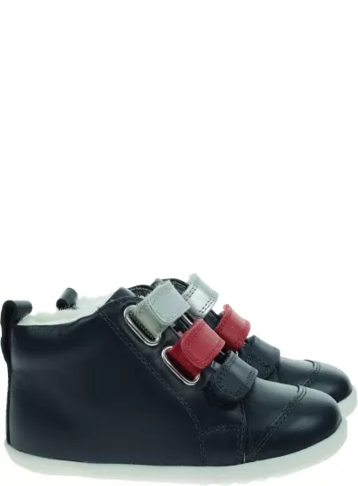 Ocieplone Trampki BOBUX Hi Court Switch Arctic Navy (Red + Silver