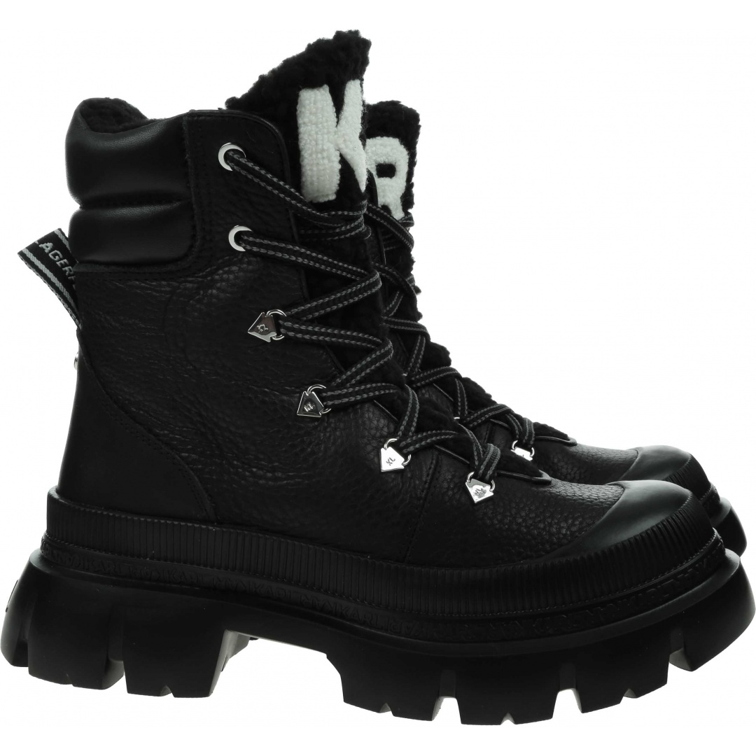 Botki KARL LAGERFELD Trekka Max Hi Hiker Lace Boot KL43570 100