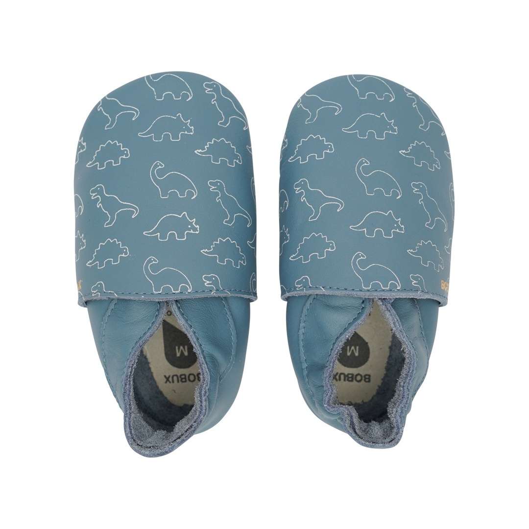 Skórzane Kapcie BOBUX Soft Sole Dino Blue