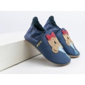 Skórzane Kapcie BOBUX Soft Sole Party Bear Navy