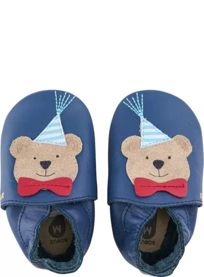 Skórzane Kapcie BOBUX Soft Sole Party Bear Navy