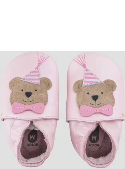 Skórzane Kapcie BOBUX Soft Sole Party Bear Blossom Pearl