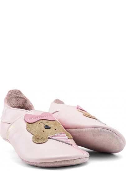 Skórzane Kapcie BOBUX Soft Sole Party Bear Blossom Pearl