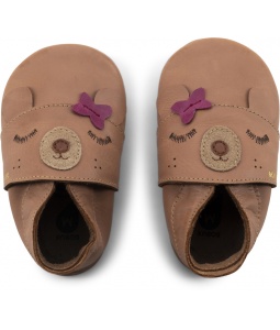 Skórzane Kapcie BOBUX Soft Sole Mama Bear Caramel