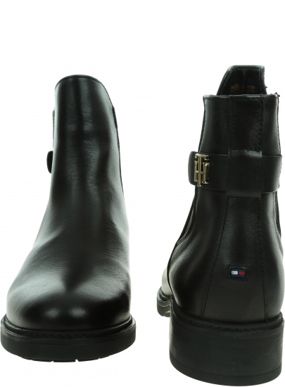 Sztyblety TOMMY HILFIGER Leather Flat Boot FW0FW06749 BDS