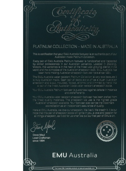 Czarne Buty EMU AUSTRALIA Platinum Stinger Slim Mini Black WP20003