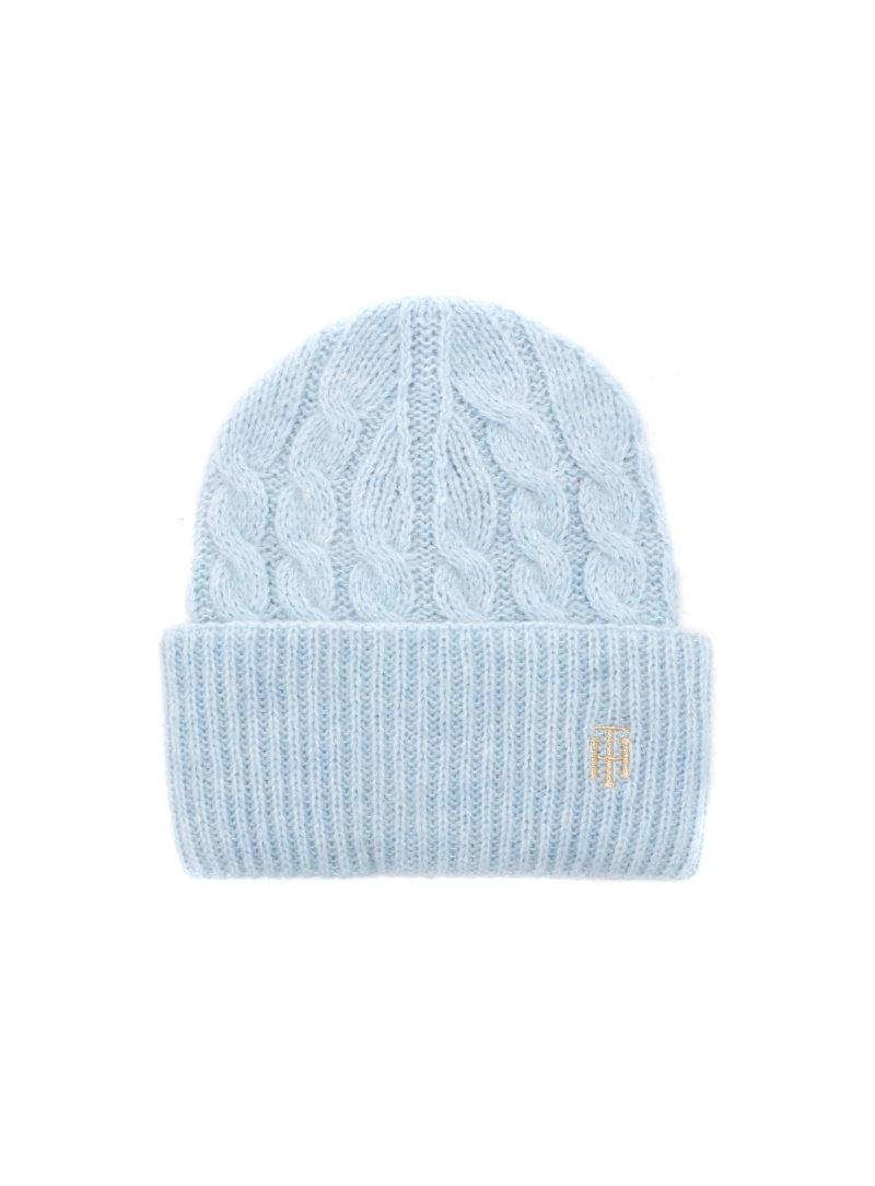 Czapka Zimowa TOMMY HILFIGER Th Timeless Cable Beanie AW0AW13826 C1O Czapka Zimowa TOMMY HILFIGER Th Timeless Cable Beanie AW0AW13826 C1O