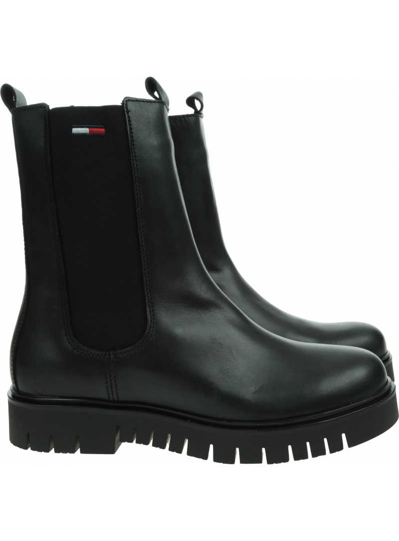 Sztyblety TOMMY JEANS Long Chelsea Boot EN0EN01990 BDS