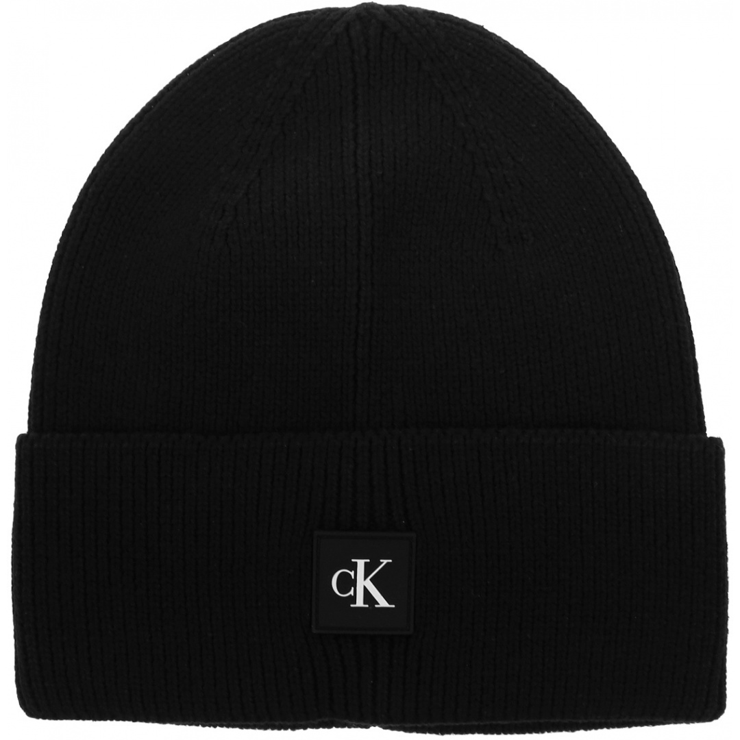Czapka Zimowa CALVIN KLEIN Monologo Rubber Patch Beanie K50K509896 BDS
