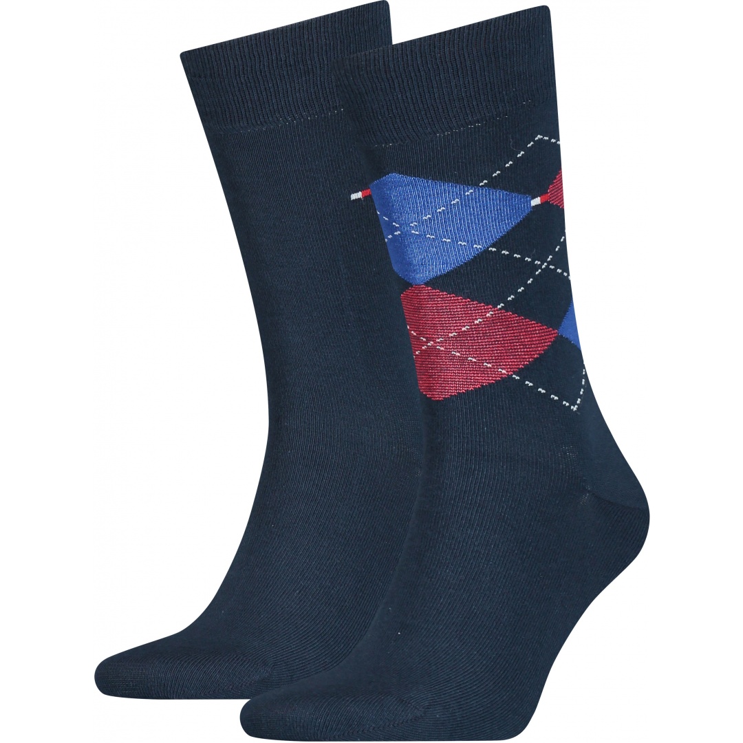 Skarpetki Męskie Tommy Hilfiger 100001495 085 Th Men Sock Check 2P