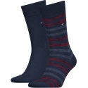 Skarpetki Męskie Tommy Hilfiger 472001001 047 Th Men Duo Stripe Sock 2P