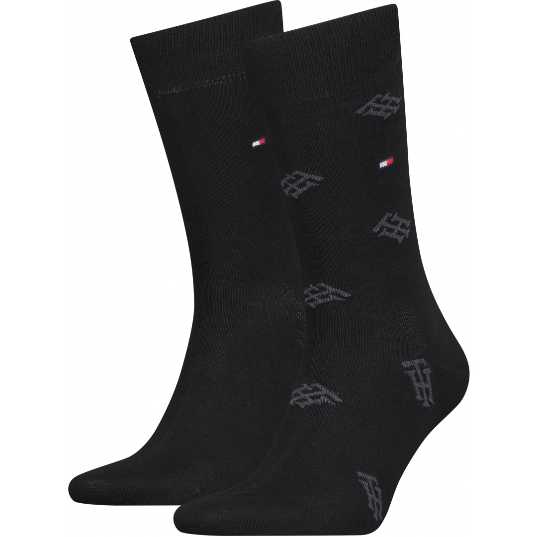 Skarpetki Męskie Tommy Hilfiger 701220238 004 Th Men Sock 2P Monogram Aop