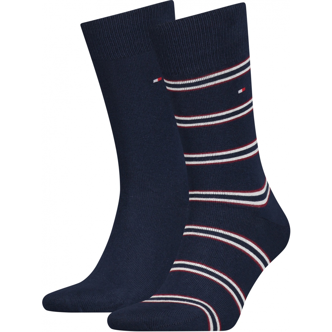 Skarpetki Męskie Tommy Hilfiger 701220242 002 Th Men Sock 2P Tommy Stripe