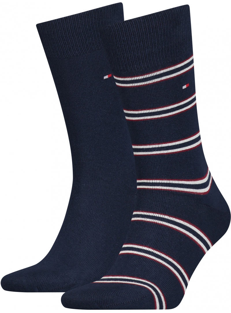 Skarpetki Męskie Tommy Hilfiger 701220242 002 Th Men Sock 2P Tommy Stripe