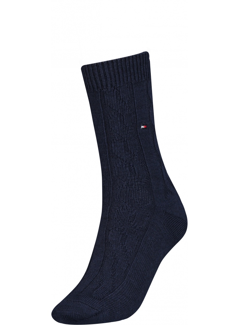 Socks Tommy Hilfiger 701220259 001 Th Women Sock 1P Cable Wool Bootsock