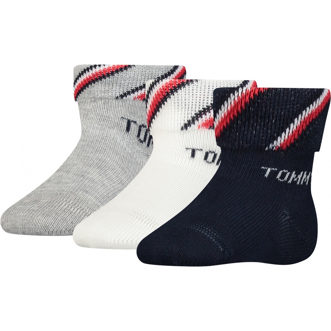 Zestaw Skarpetki Niemowlęce Tommy Hilfiger 701220277 001 Th Baby Sock 3P