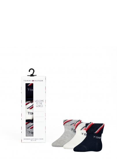 Zestaw Skarpetki Niemowlęce Tommy Hilfiger 701220277 001 Th Baby Sock 3P