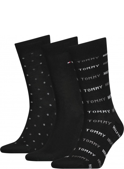 Zestaw Skarpetki Męskie Tommy Hilfiger 701220147 002 Th Men Sock 3P Giftbox