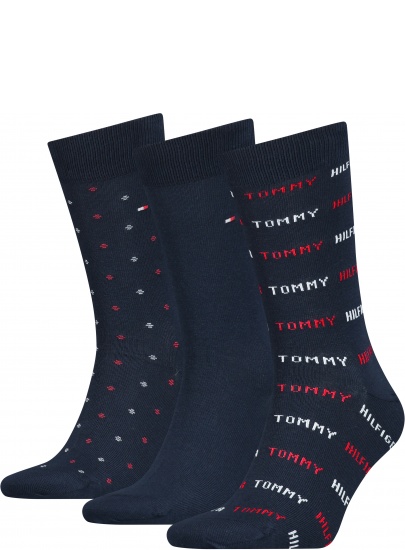 Zestaw Skarpetki Męskie Tommy Hilfiger 701220147 001 Th Men Sock 3P Giftbox