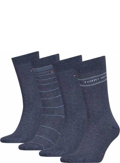 Zestaw Skarpetki Męskie Tommy Hilfiger 701220146 003 Th Men Sock 4P Tin