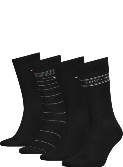 Zestaw Skarpetki Męskie Tommy Hilfiger 701220146 002 Th Men Sock 4P Tin