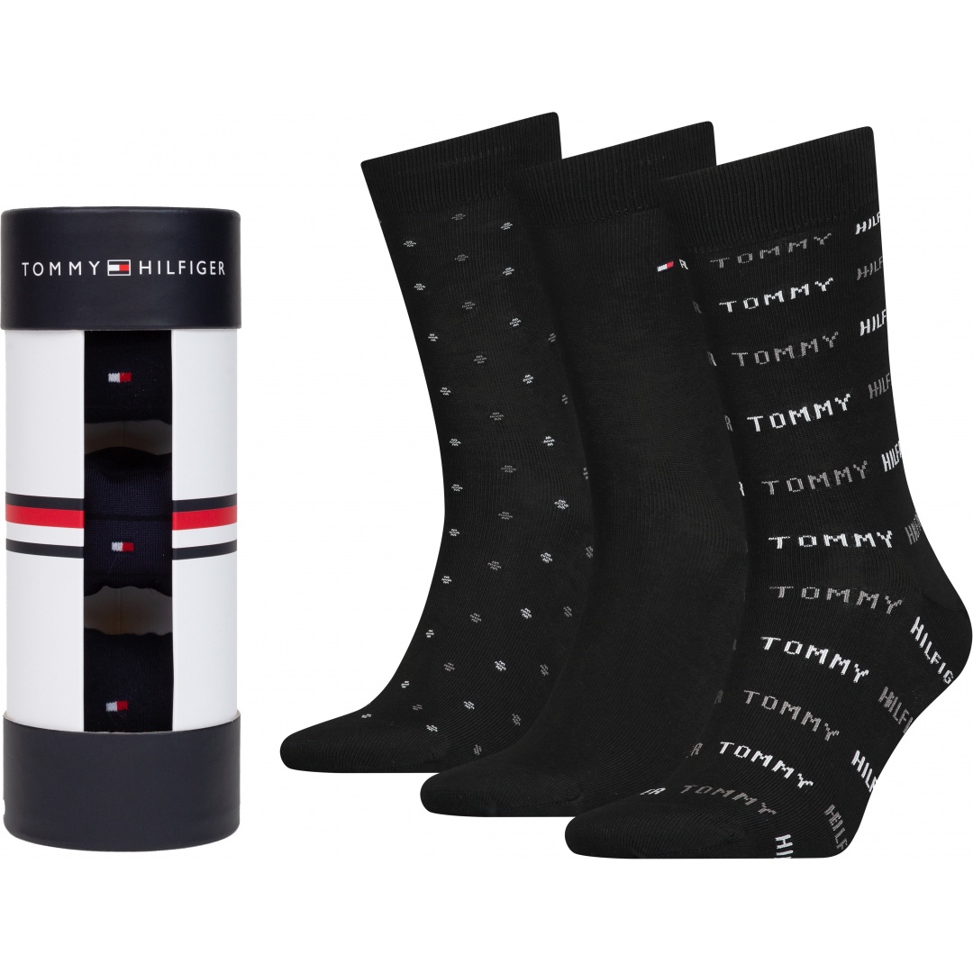 Zestaw Skarpetki Męskie Tommy Hilfiger 701220147 002 Th Men Sock 3P Giftbox