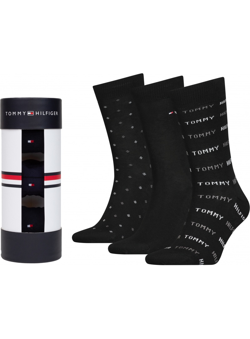 Zestaw Skarpetki Męskie Tommy Hilfiger 701220147 002 Th Men Sock 3P Giftbox