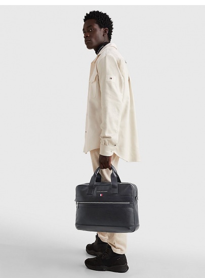 Torba na laptopa TOMMY HILFIGER Th Transit Pu Computer Messenger