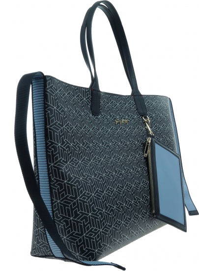 Torebka TOMMY HILFIGER Iconic Tommy Tote Monogram AW0AW12321 C7H