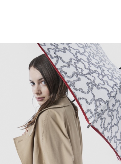 Długi Parasol na Kiju TOUS 2001538201 Paraguas Grande Kaos Icon Sand-Black