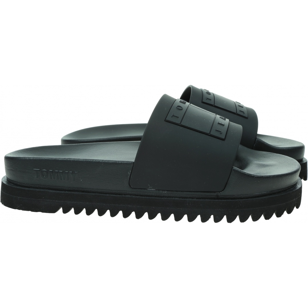 Klapki Damskie TOMMY JEANS Elev Flatform Pool Slide EN0EN02110 0GJ