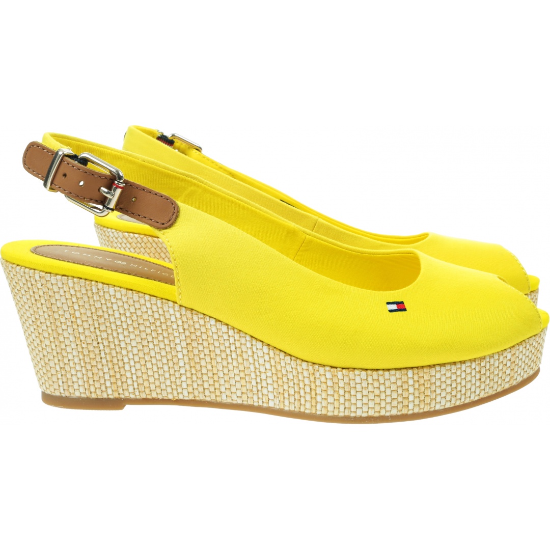 Espadryle Damskie TOMMY HILFIGER Iconic Elba Sling Back Wedge FW0FW04788