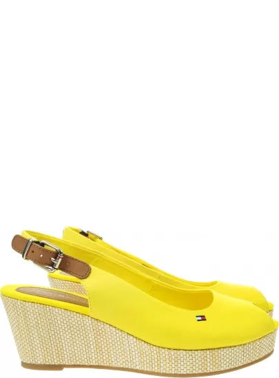 Espadryle Damskie TOMMY HILFIGER Iconic Elba Sling Back Wedge FW0FW04788