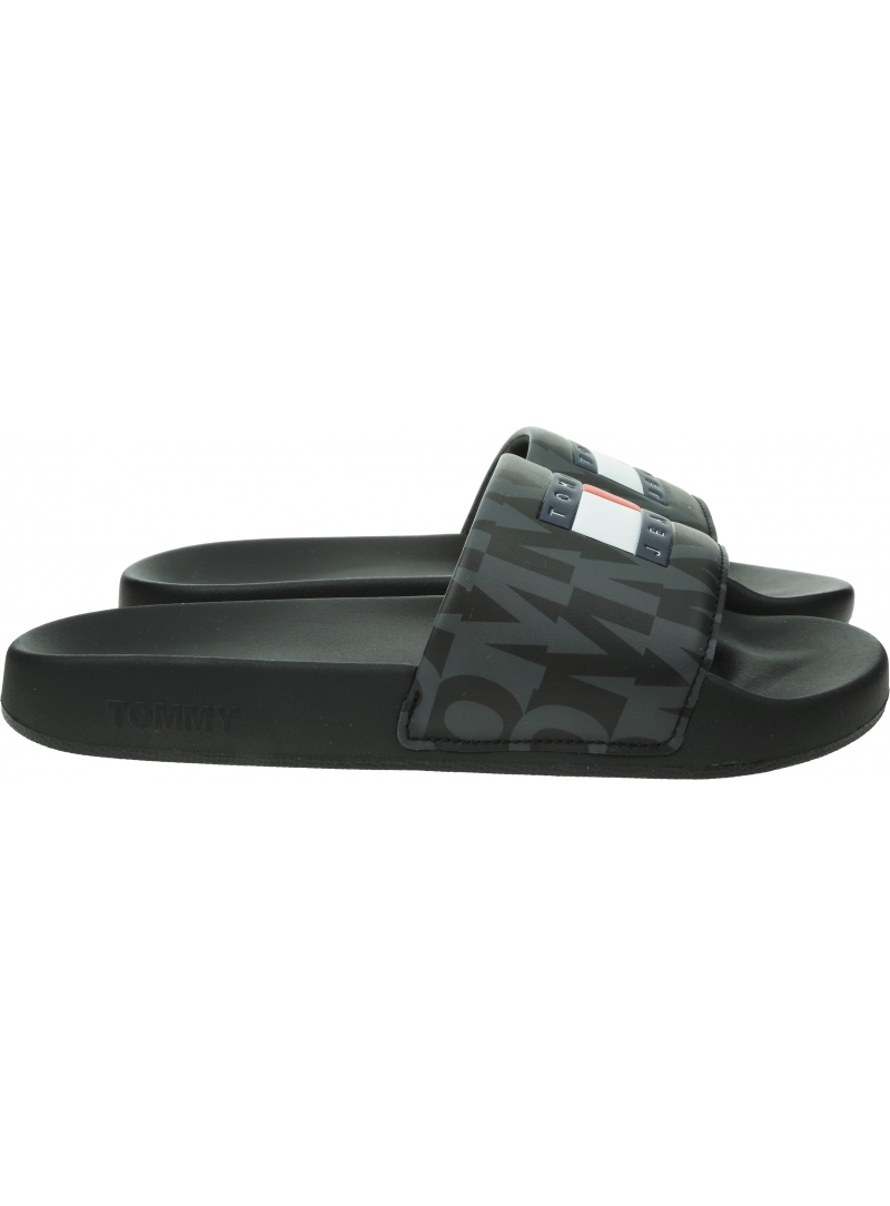 Klapki Męskie TOMMY JEANS Pool Slide Print EM0EM01146 BDS