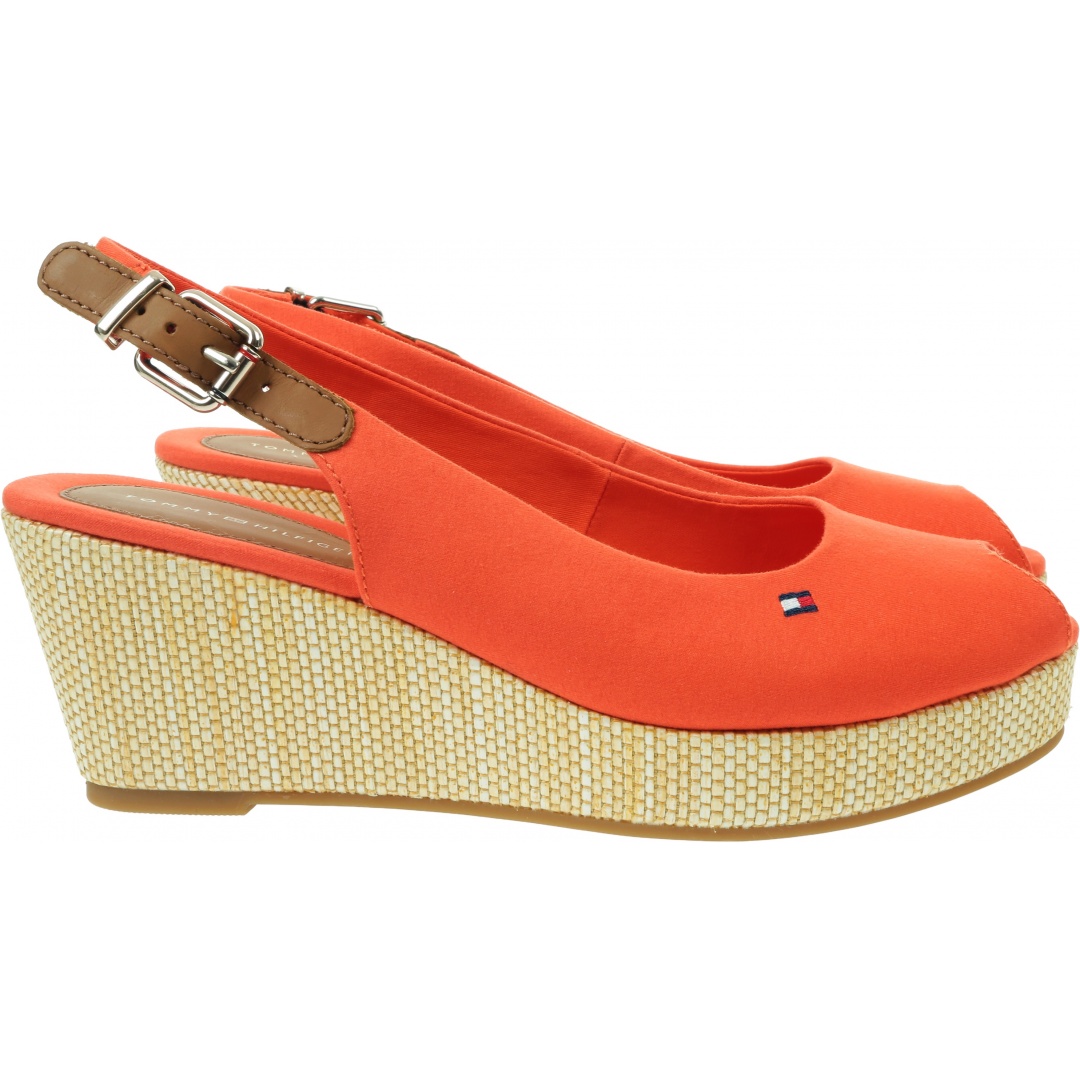 Espadryle Damskie TOMMY HILFIGER Iconic Elba Sling Back Wedge FW0FW04788