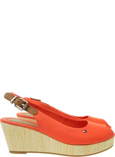 Espadryle Damskie TOMMY HILFIGER Iconic Elba Sling Back Wedge FW0FW04788