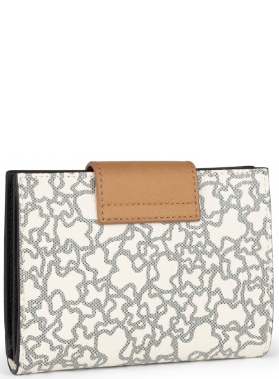 Portfel Damski TOUS 2000857951 Billetera S. K Mini Beige-Black