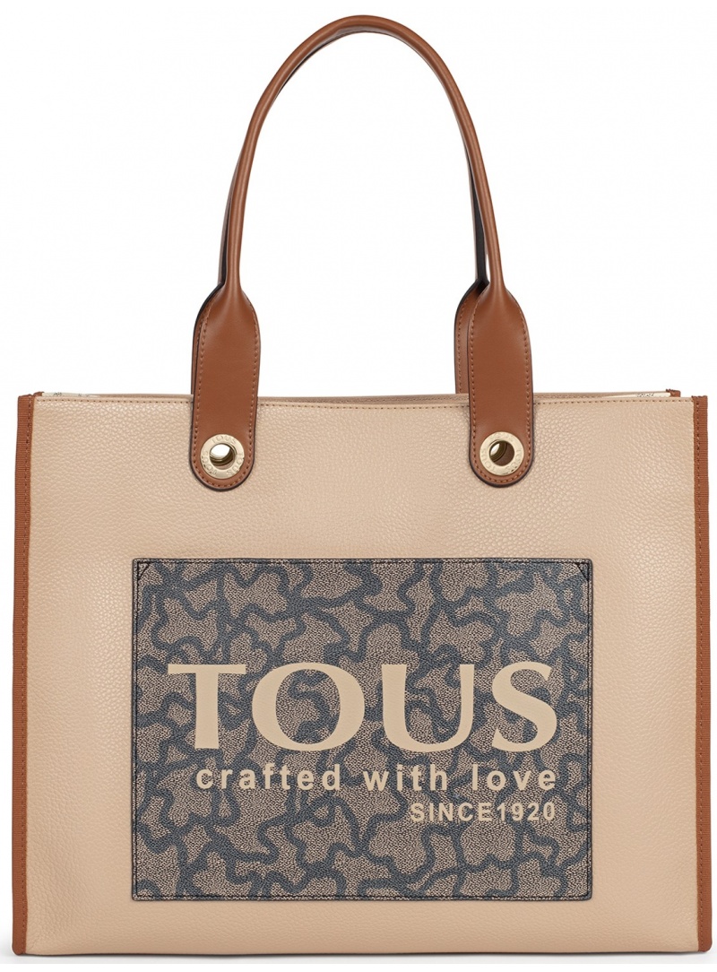 Torebka TOUS 2001660243 Shopping XL Amaya K Icon Brown Beige