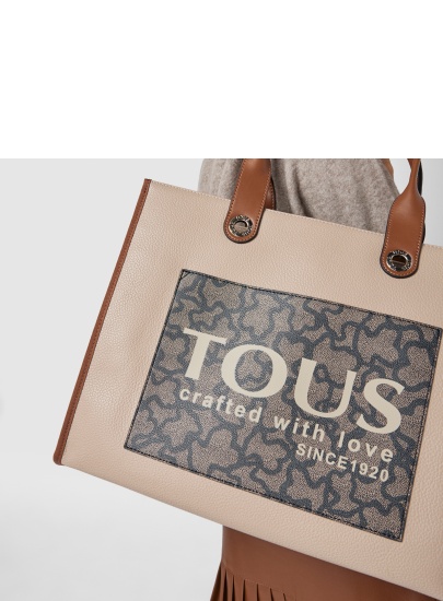Torebka TOUS 2001660243 Shopping XL Amaya K Icon Brown Beige