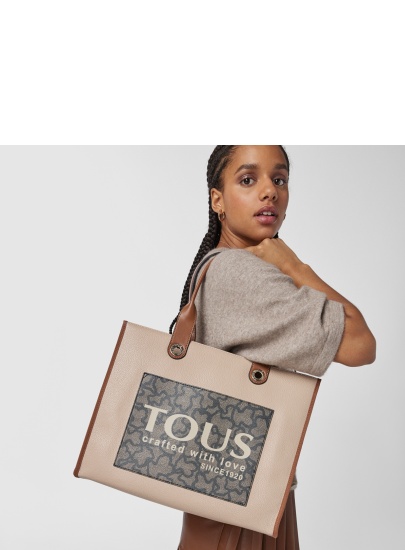 Torebka TOUS 2001660243 Shopping XL Amaya K Icon Brown Beige