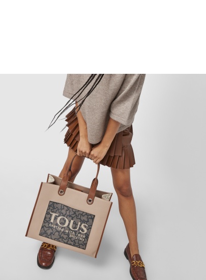 Torebka TOUS 2001660243 Shopping XL Amaya K Icon Brown Beige