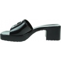 Klapki na Obcasie KARL LAGERFELD Jelly Blok Heel Ikonic Relief Slide