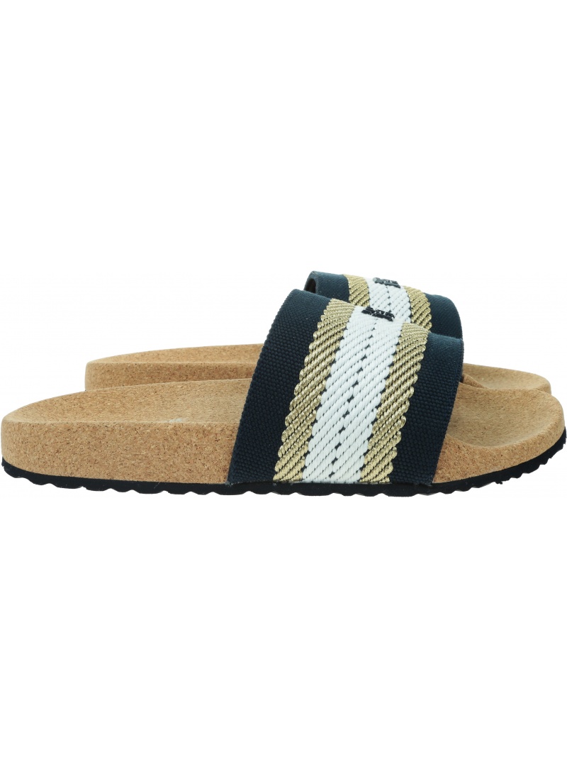 Klapki Damskie TOMMY HILFIGER Tommy Fresh Webbing Slide FW0FW06983 DW6