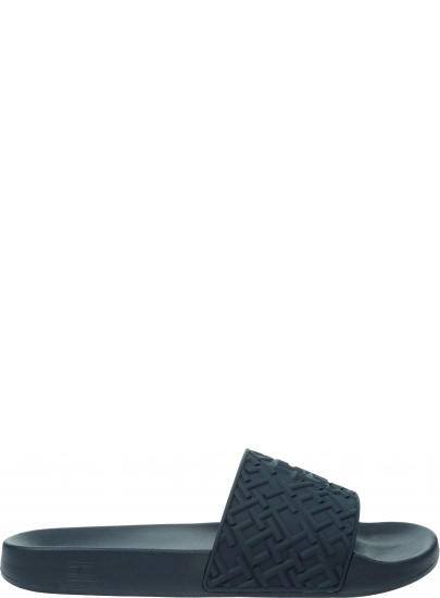 Klapki Męskie TOMMY HILFIGER Rubber Th Monogram Pool Slide FM0FM04464 DW5